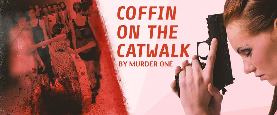 coffin on catwalk